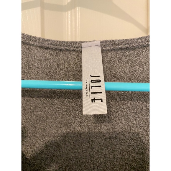 Jolie light heathered-grey top with front knot - Picture 5 of 8